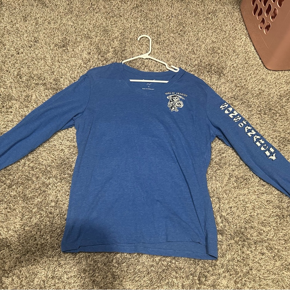 Hot Miami Styles Blue Long Sleeve Tee (Sons of Anarchy)